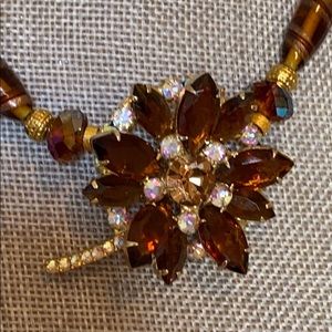 Vintage repurposed Brooch necklace